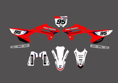 HONDA SMOOTH SERIES (JEDES FAHRRADMODELL UND JEDE FARBE!) Semi-Custom Factory Backing Graphics