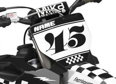 SÉRIE HUSQVARNA CHECKERS BW (TOUS LES MODÈLES DE VÉLO ET COULEURS !) Graphiques de support d'usine semi-personnalisés