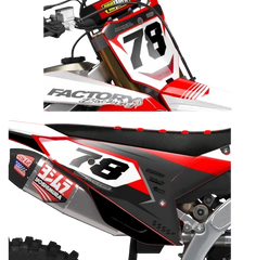 Honda Superfly Series Factory Backing Pre Printed number decal Set - choose your name, # , colorway