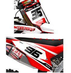 Honda Turbo Series Factory Backing Pre Printed number decal Set - choose your name, # , colorway