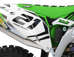 KAWASAKI DIMENSIONAL SERIES (JEDES FAHRRADMODELL UND JEDE FARBE!) Semi-Custom Factory Backing Graphics