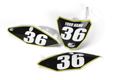 Factory Backing Pre Printed Background Decal Set with color pinstripe