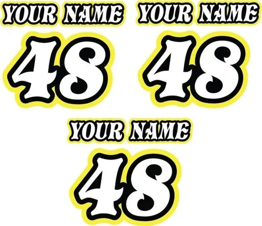 Benutzerdefinierte MX Truck oder Anhänger Namen Aufkleber (Satz von 3) VINTAGE