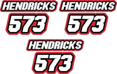 Custom mx Truck or Trailer name decals (set of 3) BLITZ