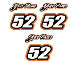 Custom mx Truck or Trailer name decals (set of 3) SARAH