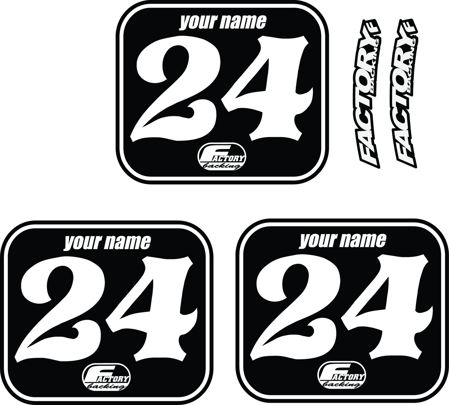 Oval Rocker Decals Vintage Oval Decals - Classic Oval Auto Decals – Factory Backing