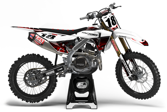2x Custom Racing Number & Name Vinyl Decal Sticker - 15cm, Glossy, Motorsport, Dirt Bike, Quad, MX, UK Made