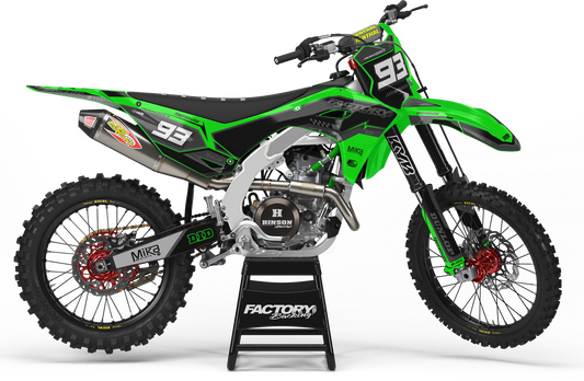 KAWASAKI STEALTH (TOUS LES MODÈLES ET COULEURS DE VÉLO !) Graphiques de support d'usine semi-personnalisés