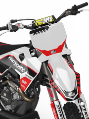 SÉRIE HUSQVARNA BLACK PUNK FLAG (TOUS LES MODÈLES DE VÉLO ET COULEURS !) Graphiques de support d'usine semi-personnalisés