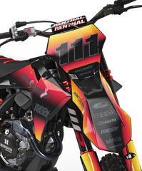 GAS GAS SUNSET SERIES (ANY BIKE MODEL AND COLORS!) Semi-Custom Factory Backing Graphics