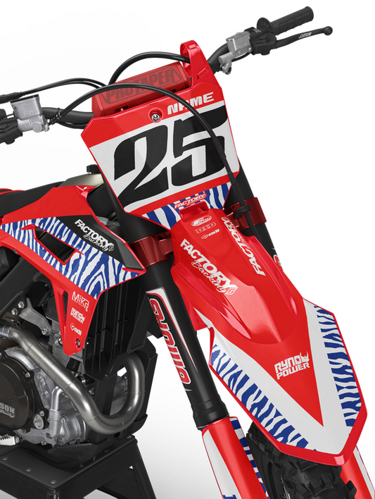 HONDA DIMENSIONAL SERIES (JEDES FAHRRADMODELL UND JEDE FARBE!) Semi-Custom Factory Backing Graphics 