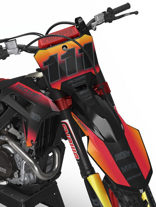 HONDA DIMENSIONAL SERIES (JEDES FAHRRADMODELL UND JEDE FARBE!) Semi-Custom Factory Backing Graphics 