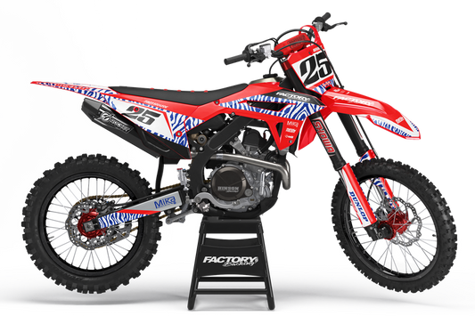 HONDA DIMENSIONAL SERIES (JEDES FAHRRADMODELL UND JEDE FARBE!) Semi-Custom Factory Backing Graphics 