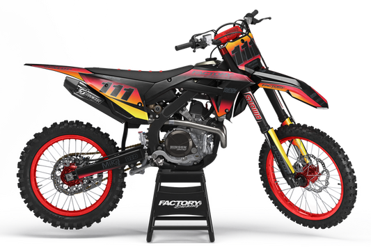 HONDA DIMENSIONAL SERIES (JEDES FAHRRADMODELL UND JEDE FARBE!) Semi-Custom Factory Backing Graphics 