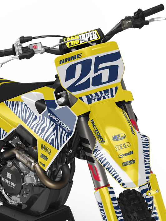 SÉRIE HUSQVARNA BLACK PUNK FLAG (TOUS LES MODÈLES DE VÉLO ET COULEURS !) Graphiques de support d'usine semi-personnalisés