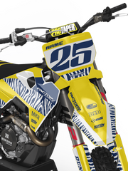 SÉRIE HUSQVARNA BLACK PUNK FLAG (TOUS LES MODÈLES DE VÉLO ET COULEURS !) Graphiques de support d'usine semi-personnalisés