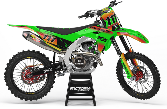 KAWASAKI BLITZ (TOUS LES MODÈLES ET COULEURS DE VÉLO !) Graphiques de support d'usine semi-personnalisés