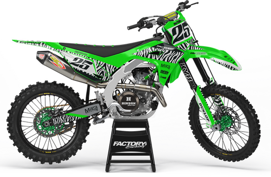 KAWASAKI BLITZ (TOUS LES MODÈLES ET COULEURS DE VÉLO !) Graphiques de support d'usine semi-personnalisés