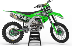 KAWASAKI BLITZ (TOUS LES MODÈLES ET COULEURS DE VÉLO !) Graphiques de support d'usine semi-personnalisés