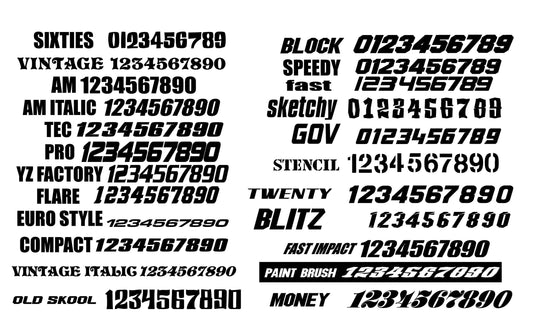 Podium V5 Graphics kit (any bike model/colors/logos)