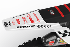 SÉRIE HUSQVARNA BLACK PUNK FLAG (TOUS LES MODÈLES DE VÉLO ET COULEURS !) Graphiques de support d'usine semi-personnalisés
