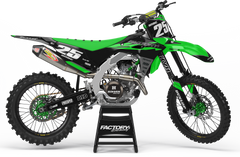 KAWASAKI BLITZ (TOUS LES MODÈLES ET COULEURS DE VÉLO !) Graphiques de support d'usine semi-personnalisés