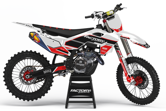 SÉRIE HUSQVARNA BLACK PUNK FLAG (TOUS LES MODÈLES DE VÉLO ET COULEURS !) Graphiques de support d'usine semi-personnalisés