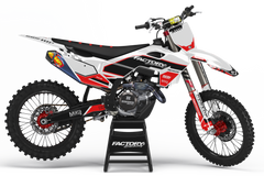 SÉRIE HUSQVARNA BLACK PUNK FLAG (TOUS LES MODÈLES DE VÉLO ET COULEURS !) Graphiques de support d'usine semi-personnalisés