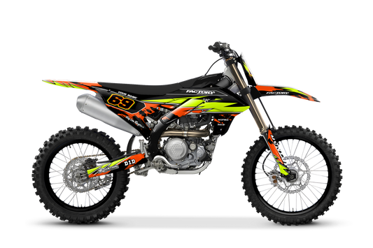 Custom Lightning Series MX Graphics Kit (any bike model/colors/logos)