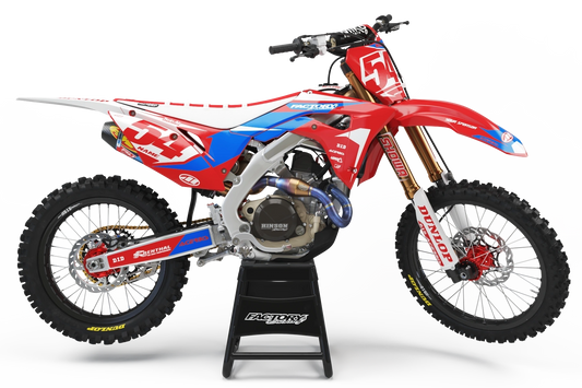 HONDA TECH SERIES (JEDES FAHRRADMODELL UND JEDE FARBE!) Semi-Custom Factory Backing Graphics 