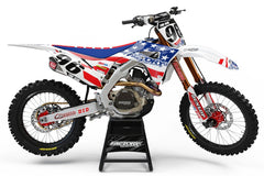 HONDA USA SERIES (ANY BIKE MODEL AND COLORS!) Semi-Custom Factory Backing Graphics