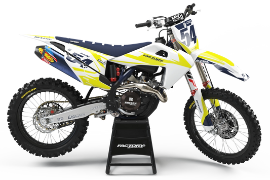 SÉRIE FLASH HUSQVARNA (TOUS LES MODÈLES ET COULEURS DE VÉLO !) Graphiques de support d'usine semi-personnalisés