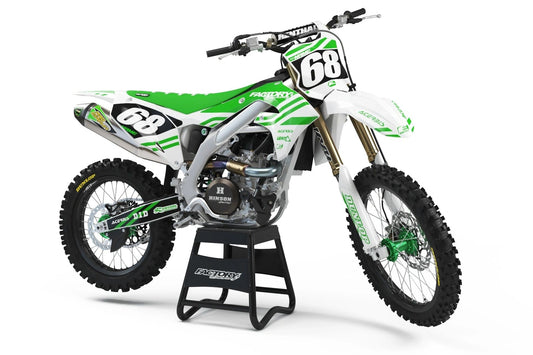 SÉRIE KAWASAKI EXPRESS V3 (TOUS LES MODÈLES DE VÉLO ET COULEURS !) Graphiques de support d'usine semi-personnalisés