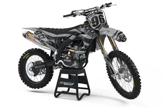 KAWASAKI USA 2 VBLK (TOUS LES MODÈLES ET COULEURS DE VÉLO !) Graphiques de support d'usine semi-personnalisés