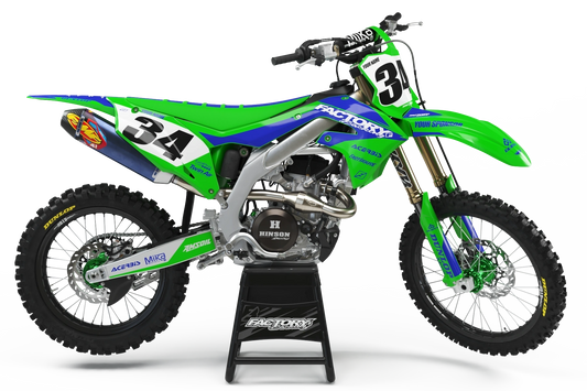 KAWASAKI STEALTH (TOUS LES MODÈLES ET COULEURS DE VÉLO !) Graphiques de support d'usine semi-personnalisés