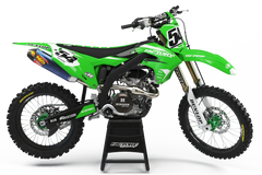 KAWASAKI TECH SERIES (JEDES FAHRRADMODELL UND JEDE FARBE!) Semi-Custom Factory Backing Graphics