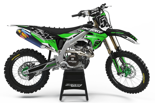 SÉRIE KAWASAKI TORQUE (TOUS LES MODÈLES DE VÉLO ET COULEURS !) Graphiques de support d'usine semi-personnalisés