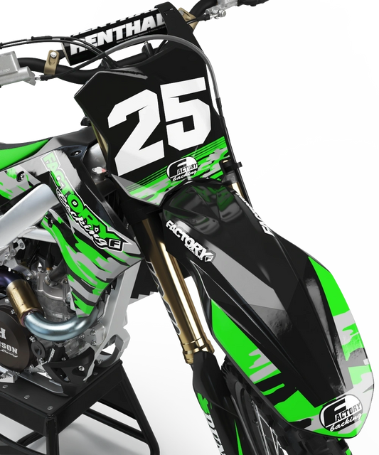 KAWASAKI CAMO (TOUS LES MODÈLES ET COULEURS DE VÉLO !) Graphiques de support d'usine semi-personnalisés