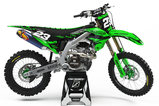 KAWASAKI SWIFT (TOUS LES MODÈLES ET COULEURS DE VÉLO !) Graphiques de support d'usine semi-personnalisés