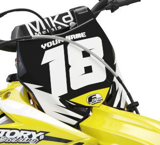 SÉRIE DIMENSIONNELLE SUZUKI (TOUS LES MODÈLES DE VÉLO ET COULEURS !) Graphiques de support d'usine semi-personnalisés