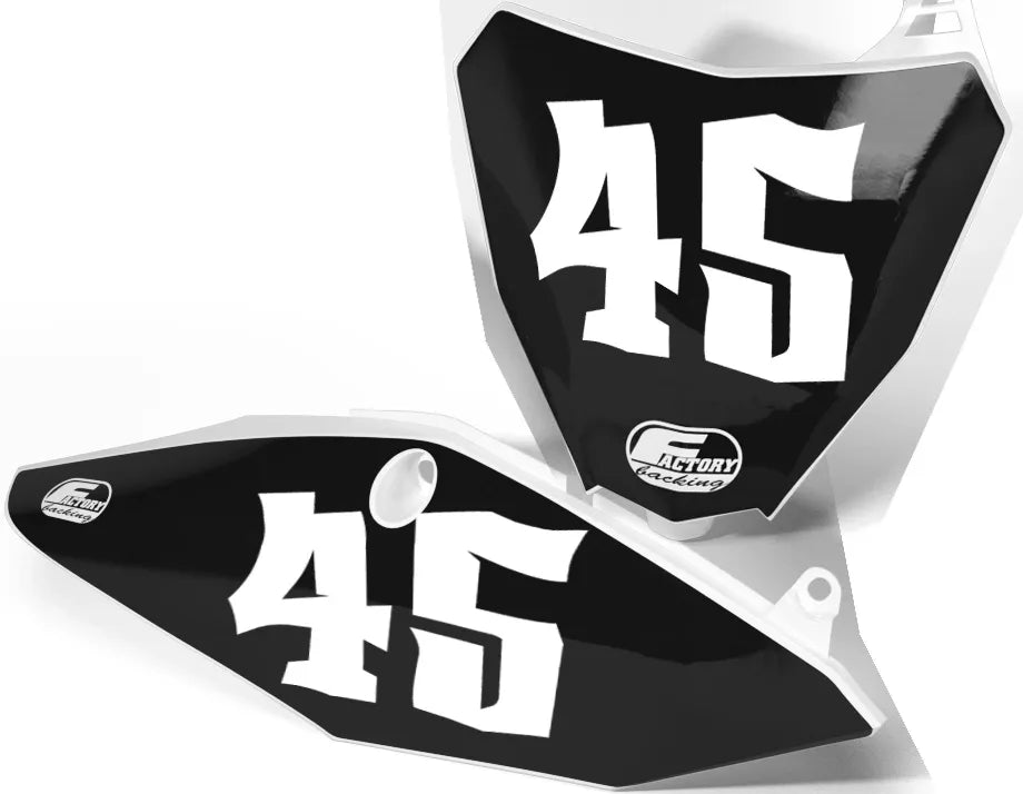 Pre Decals Custom Factory Backing Pre Printed number decals black and white your & name