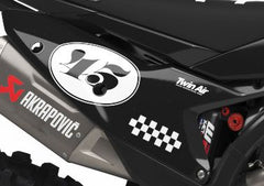 KT CHECKERS BW SERIES (ANY BIKE MODEL AND COLORS!) Semi-Custom Factory Backing Graphics