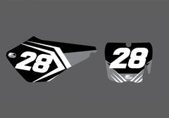 Cobra Motorcycles Dimensional Factory Backing Pre Printed number decal Set - choose your name, # , colorway