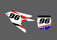 Cobra Motorcycles USA Factory Backing Ensemble de décalcomanies numérotées pré-imprimées - choisissez votre nom, # , coloris 