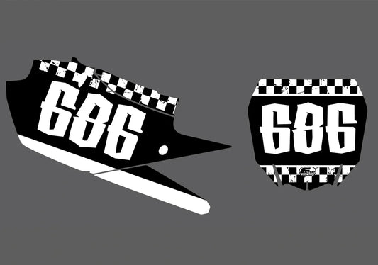 Yamaha Garage V2 Factory Backing Pre Printed number decal Set - choose your name, # , colorway