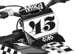 KT CHECKERS BW SERIES (ANY BIKE MODEL AND COLORS!) Semi-Custom Factory Backing Graphics