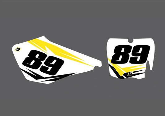 Cobra Motorcycles Fast Guy Factory Backing Vorgedrucktes Nummernaufkleber-Set - wählen Sie Ihren Namen, Ihre Nummer und Ihre Farbgebung 