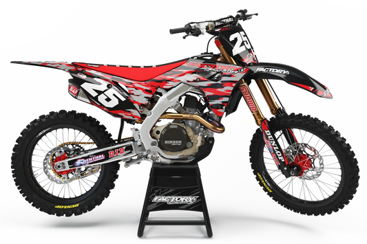 HONDA CAMO SERIES (JEDES FAHRRADMODELL UND JEDE FARBE!) Semi-Custom Factory Backing Graphics 