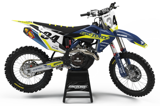 SÉRIE HUSQVARNA BLITZ (TOUS LES MODÈLES ET COULEURS DE VÉLO !) Graphiques de support d'usine semi-personnalisés