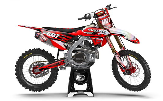 HONDA QUAKE SERIES (JEDES FAHRRADMODELL UND JEDE FARBE!) Semi-Custom Factory Backing Graphics 